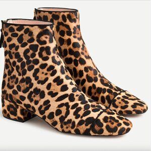 Jcrew Roxie cap-toe ankle boots in calf hair